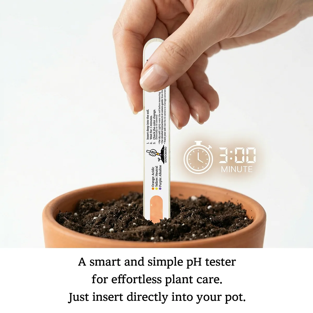 SANDOBARO PLUS home gardening soil pH tester product image 4
